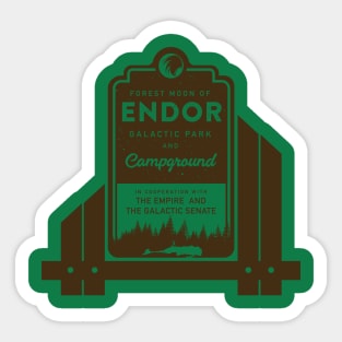 Endor Galactic Campground Sticker